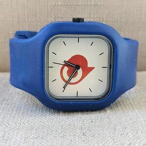 Modify Watch Wristwatch Blue Rubber Sport Band Quartz Analog Unisex Wrist Watch